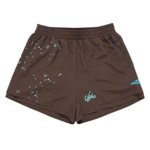 “The Ultimate Streetwear Essential  Sp5der Double Layer Short Brown”